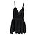 Chanel Schwarzes Viskose-Mix Camisole Kleid mit CC-Logo