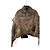 Autre Marque MANOKHI Cropped Leder-Bikerjacke Braun Grau