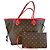 Borsa Tote Louis Vuitton Neverfull MM Marrone