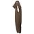Vestido largo con capucha Edfu de Rick Owens en algodón marrón Castaño - vista 2