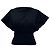 Camicetta Rick Owens con scollo a barca e maniche corte in cotone nero