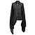 Poncho con zip Rick Owens in seta nera Nero