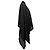 Poncho con zip Rick Owens in seta nera Nero - vista 2