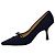 Timeless Décolleté Chanel con dettaglio fiocco CC in cotone blu navy - vista 4