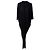 Abito maxi Concordians Kite di Rick Owens in viscosa nera Nero