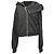 Rick Owens Asymmetrischer Zip-Up Sweatshirt aus schwarzer Baumwolle