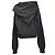 Rick Owens Asymmetrischer Zip-Up Sweatshirt aus schwarzer Baumwolle - Ansicht 3