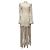 Vestido largo Wavelength de encaje de macramé con flecos de Zimmermann en seda blanca Blanco