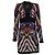 Mini abito Balmain con motivo tribale e lacci in viscosa multicolore