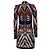 Mini abito Balmain con motivo tribale e lacci in viscosa multicolore - vista 4