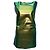 Top asimétrico Athena iridiscente en algodón verde de Rick Owens