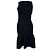 Mini abito a coste con scollo rotondo Sandro in cotone blu navy