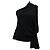 Rick Owens One-Shoulder-Bluse aus schwarzem Acetat