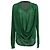 Balenciaga Bluse mit Wasserfallkragen aus grüner Viskose