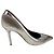 Autre Marque Malone Souliers Pointed Pumps aus silbernem Samt Metallisch