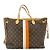 Borsa Tote Louis Vuitton Neverfull GM Marrone - vista 3