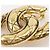 Spilla Chanel Vintage Gold Plated Coco Mark D'oro - vista 7