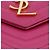 Bolsa de ombro Saint Laurent em couro acolchoado rosa com corrente - vista 12