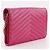 Bolsa de ombro Saint Laurent em couro acolchoado rosa com corrente - vista 3