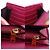 Bolsa de ombro Saint Laurent em couro acolchoado rosa com corrente - vista 9