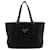 Borsa Tote PRADA con placca logo PRADA Nero