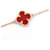 Van Cleef & Arpels Sweet Alhambra Carnelian Bracelet Red Golden  - view 5