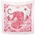 Sciarpa Carré 90 Tatouage Jungle Love Hermès Rosa Bianco