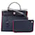 Hermès Borsa 2-Way Hermes Herbag Zip PM Rosso Bordò Blu navy