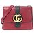 Borsa a tracolla in pelle nera e rossa Gucci 550126 Nero Rosso