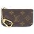 Louis Vuitton Monogram Pochette Clé Coin e Custodia per chiavi Marrone