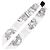Hermès Hermes Twilly Brides de Gala en Fleurs Eyeliner Ribbon Scarf Nero Bianco Multicolore - vista 3