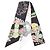 Hermès Hermes Twilly Brides de Gala en Fleurs Eyeliner Ribbon Scarf Nero Bianco Multicolore