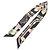 Hermès Hermes Twilly Brides de Gala en Fleurs Eyeliner Ribbon Scarf Nero Bianco Multicolore - vista 2