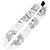 Hermès Hermes Twilly Brides de Gala en Fleurs Eyeliner Ribbon Scarf Nero Bianco Multicolore - vista 3