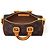 Louis Vuitton Keepall 25 Monogram Pelle Marrone Monogramma - vista 2