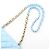 Borsa a tracolla Chanel Matelassé in agnello blu - vista 10
