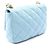 Borsa a tracolla Chanel Matelassé in agnello blu - vista 2