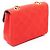 Borsa a Spalla Chanel Mini Matelassé Rosso - vista 2