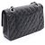 Borsa a tracolla Chanel Matelassé Double Flap Nero - vista 2