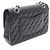 Borsa a Spalla Chanel Matelassé Double Flap Nero - vista 2