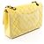 Borsa a tracolla Chanel Yellow Matelassé Double Flap Giallo - vista 2