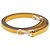 Borsa a tracolla Fendi Micro Flat Baguette Giallo - vista 14
