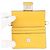 Borsa a tracolla Fendi Micro Flat Baguette Giallo - vista 5