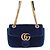 Borsa Gucci GG Marmont Chevron in Velluto Blu