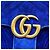 Borsa Gucci GG Marmont Chevron in Velluto Blu - vista 7