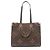 Borsa Tote Louis Vuitton OnTheGo MM Monogram Giant Reverse Marrone Beige