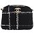 CHANEL Matelasse Chain Shoulder Bag Tweed Black Gold CC Auth 186402M Nero D'oro - vista 13
