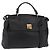 Borsa MCM in Pelle 2way Nera Oro Auth ka4862 Nero D'oro