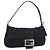 Borsa a mano FENDI Mamma Baguette in jersey di cotone Nero Argento Auth am11937A