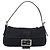 Borsa a mano FENDI Mamma Baguette in jersey di cotone Nero Argento Auth am11937A - vista 13